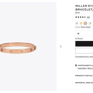 MILLER STUD HINGE BRACELET, 7MM